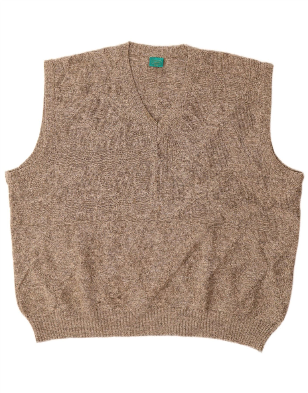 Canda Chaleco para hombre Camiseta sin mangas 2XL Acrílico beige