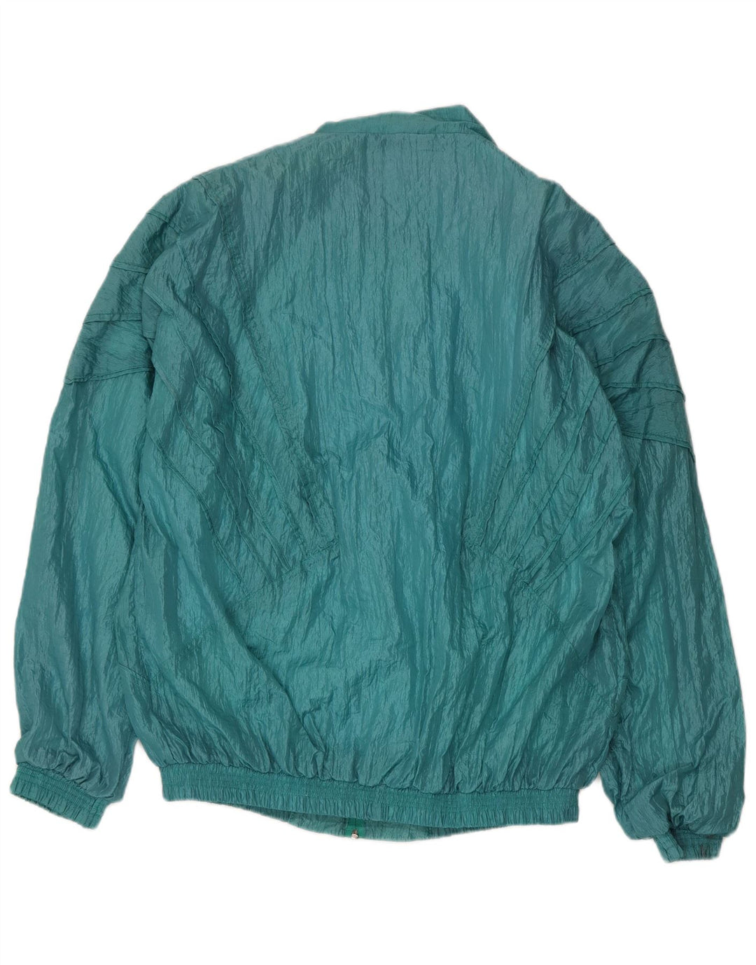 Vintage hombres chándal top chaqueta 2XL verde nylon