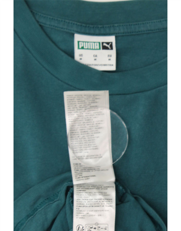 PUMA Camiseta gráfica para hombre Top Algodón verde medio