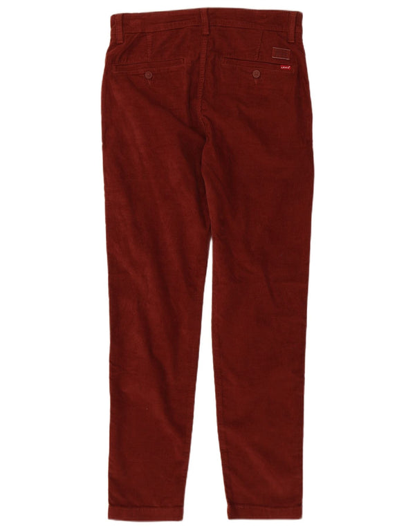 Levi's Pantalones de pana cónicos delgados para hombre W30 L32 Algodón burdeos
