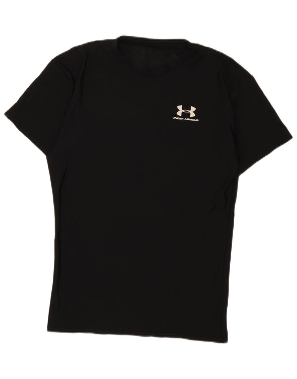 Under Armour Mens T-Shirt Top Small Black Cotton