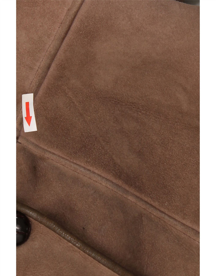 Nurseys Chaqueta de piel de oveja para mujer UK 46 Piel de oveja marrón grande