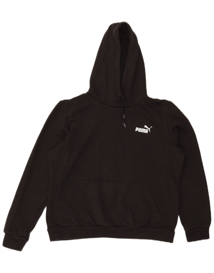 Puma - Sudadera con capucha para hombre, talla grande, algodón negro
