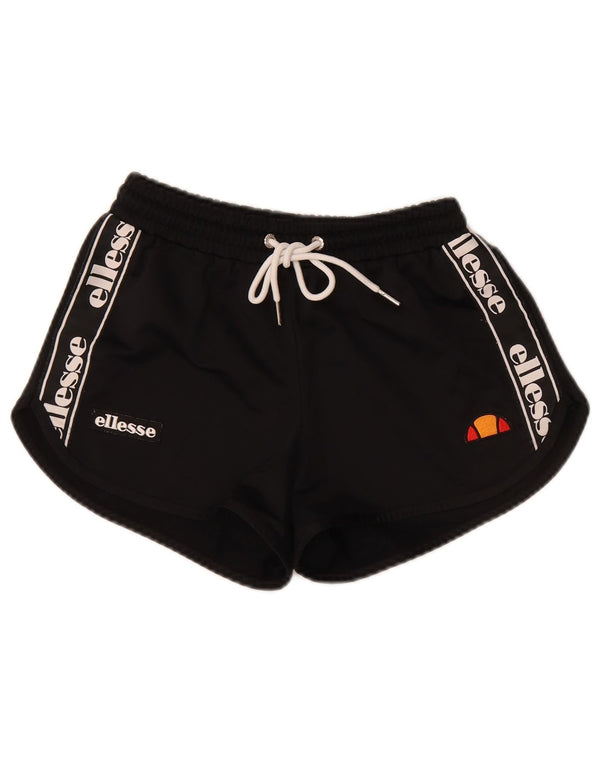 Ellesse Shorts deportivos gráficos para mujer UK 8 Small Negro
