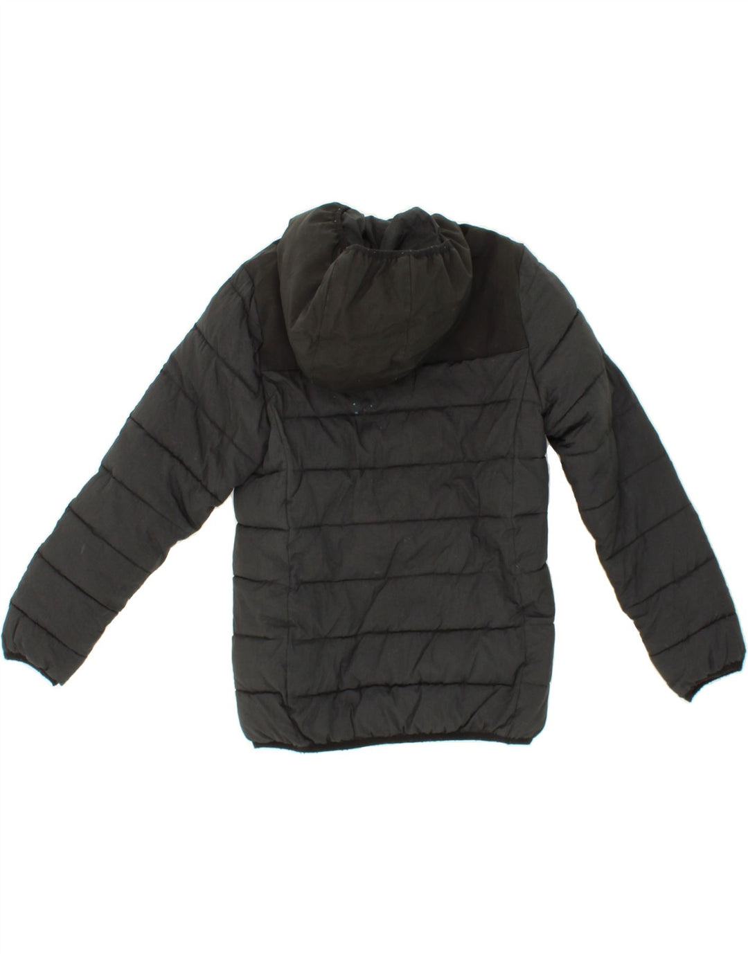 CHAMPION Boys Hooded Padded Jacket 9-10 Years Medium Black Polyamide Vintage Champion and Second-Hand Champion from Messina Hembry 