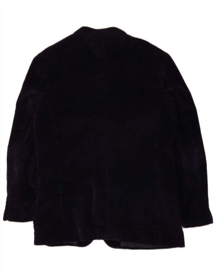 FORALL Chaqueta tipo blazer de pana con 2 botones para hombre UK 44 2XL Azul marino