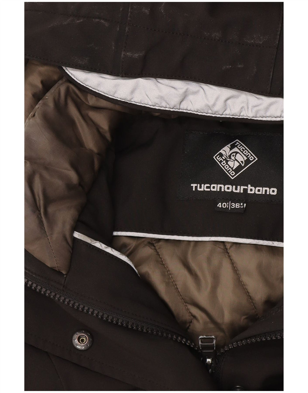 Tucano Urbano Abrigo acolchado con capucha para mujer IT 40 Small Grey