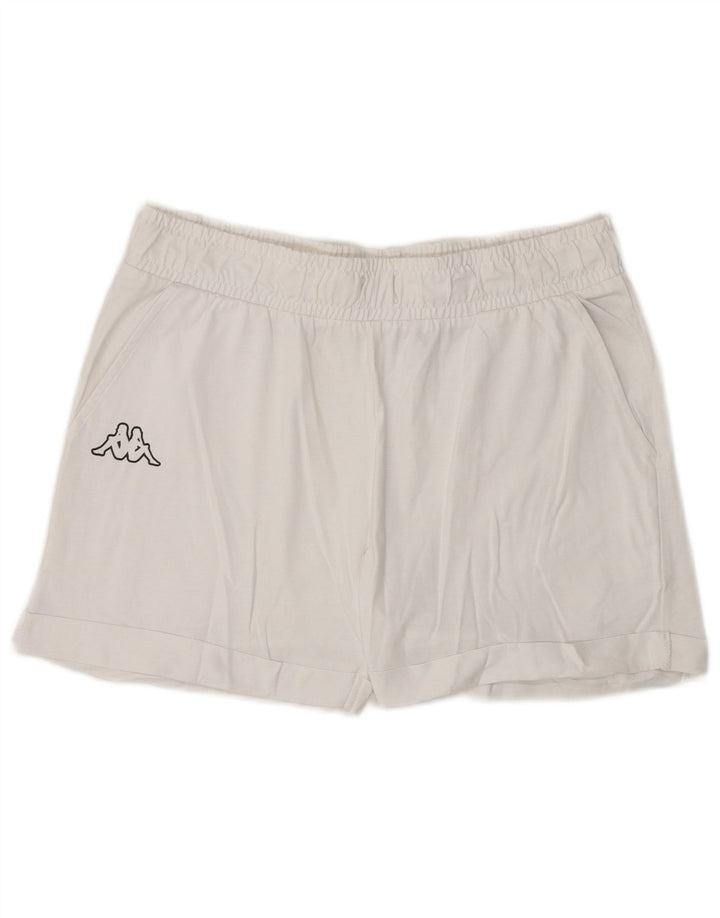 Kappa Pantalones cortos deportivos para mujer UK 44 Grande Blanco