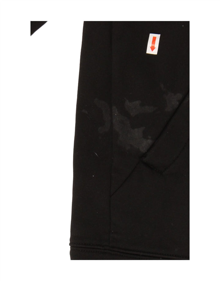 The North Face Jersey con capucha y cuello con cremallera para hombre, poliéster negro grande