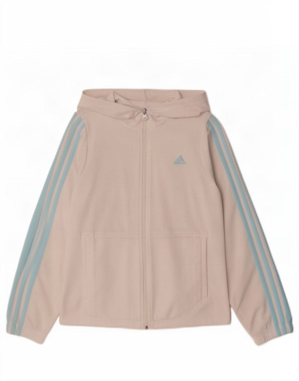Adidas Sudadera con capucha y cremallera para mujer Reino Unido 12 Mediano Blanco Poliéster