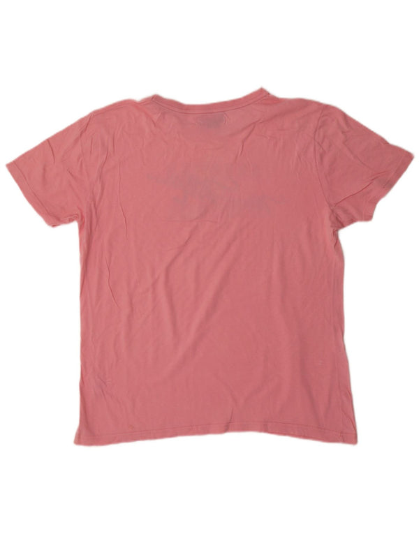 MARLBORO CLASSICS Camiseta gráfica para mujer Top UK 40 Grande Algodón rosa
