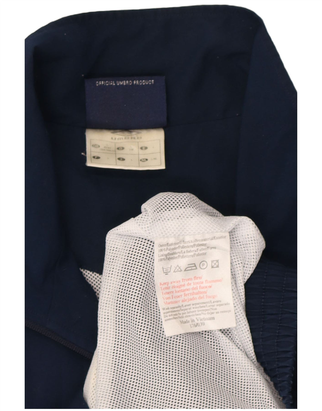 Umbro Chaqueta superior de chándal para hombre Poliéster azul marino grande