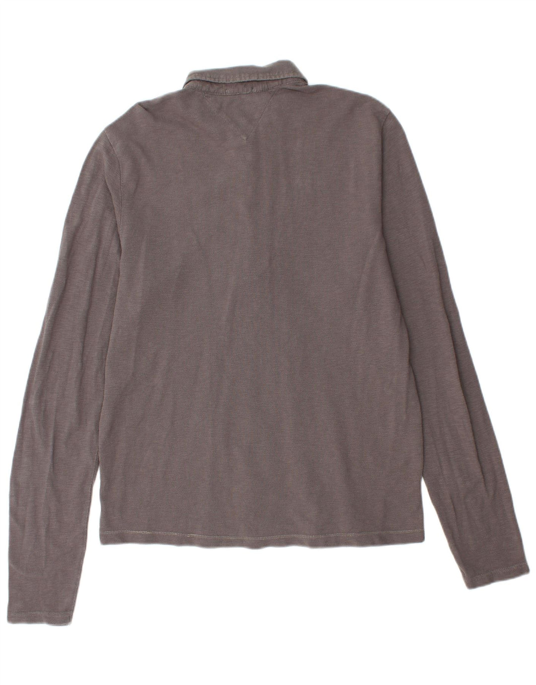 TOMMY HILFIGER Polo gráfico de manga larga para hombre XL Gris