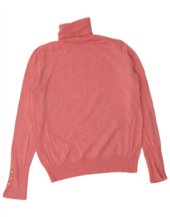 Zara Mujer Roll Neck Jumper Sweater UK 10 Small Rosa
