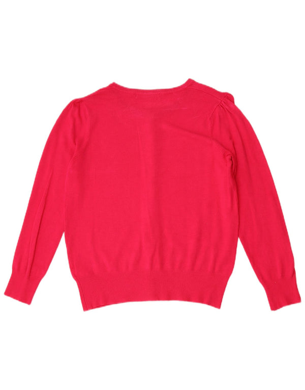 Marks & Spencer Suéter tipo cárdigan para mujer UK 10 Small Viscosa rosa
