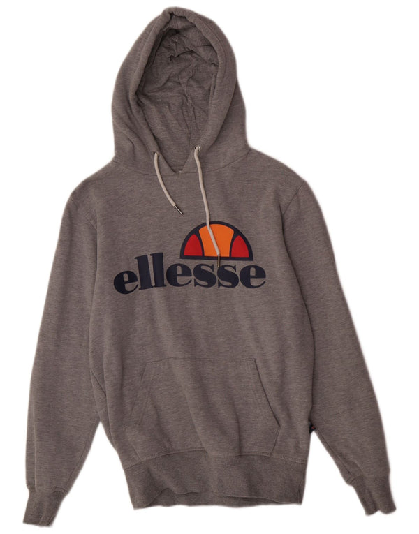 Ellesse Hombre Graphic Regular Fit Sudadera con Capucha Jersey Pequeño Gris Algodón