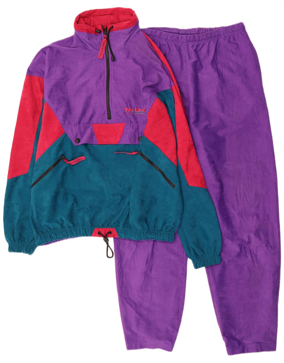 No Limits Chándal completo con capucha para hombre, talla 2XL, color morado