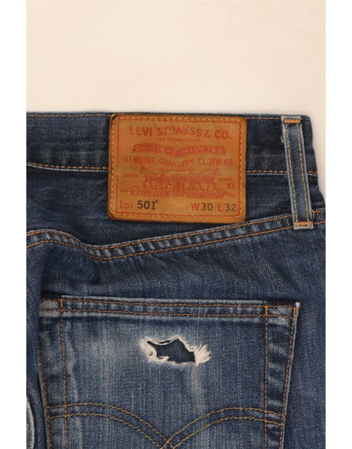 Levi's Hombre 501 Vaqueros Rectos W30 L32 Algodón Azul