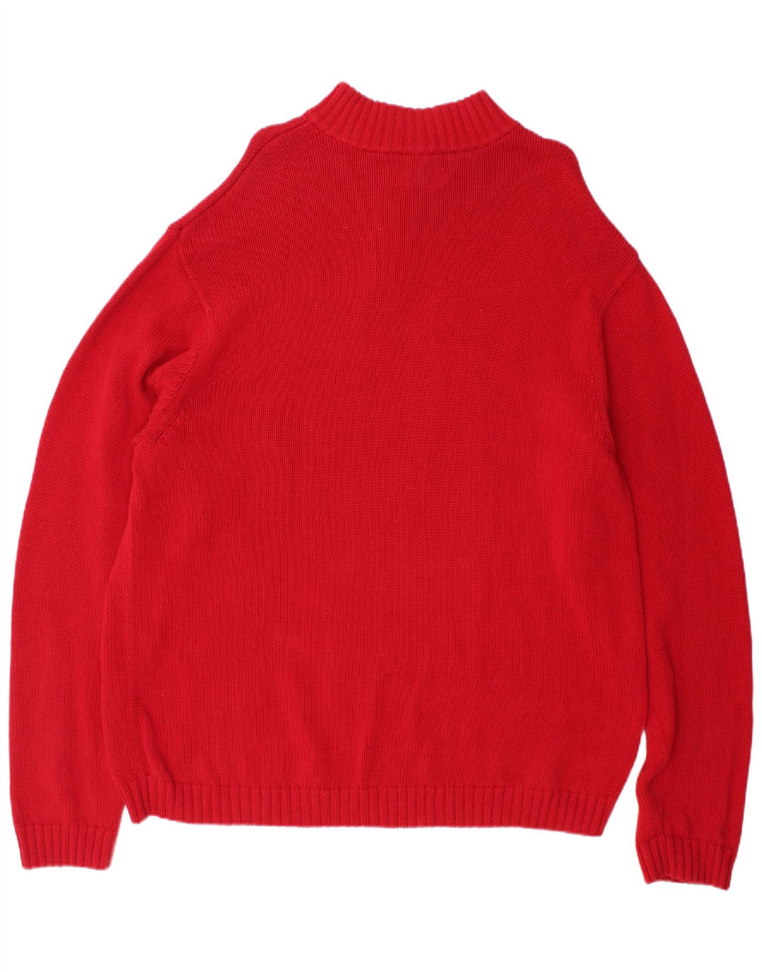 Chaps Suéter tipo jersey con cuello y cremallera para hombre 2XL Algodón rojo