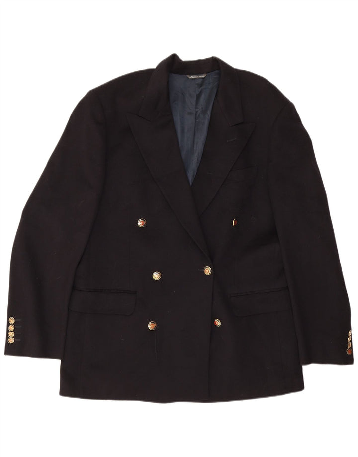 Urbis Mens Chaqueta Blazer de Doble Botonadura IT 50 Grande Azul Marino de Lana