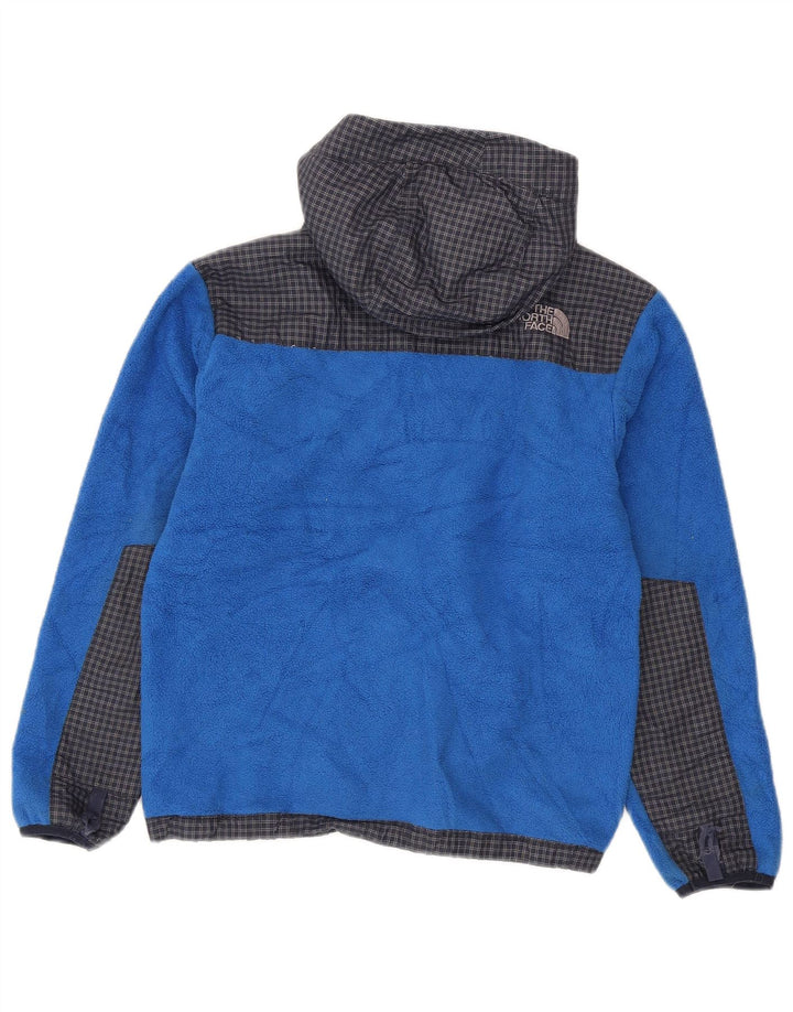 The North Face Chaqueta polar con capucha para niño 10-11 años Medium Blue Check