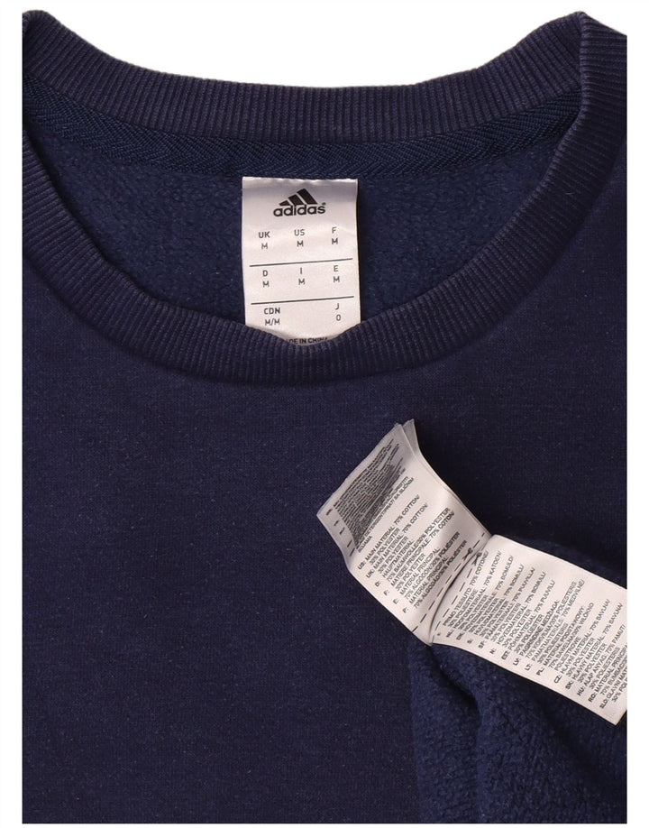 Adidas Hombre Sudadera Jumper Medium Azul Marino Algodón