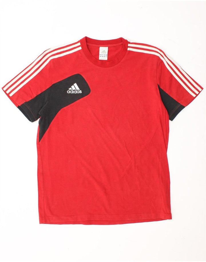 ADIDAS Camiseta para hombre Top UK 42/44 Grande Rojo Colorblock Algodón