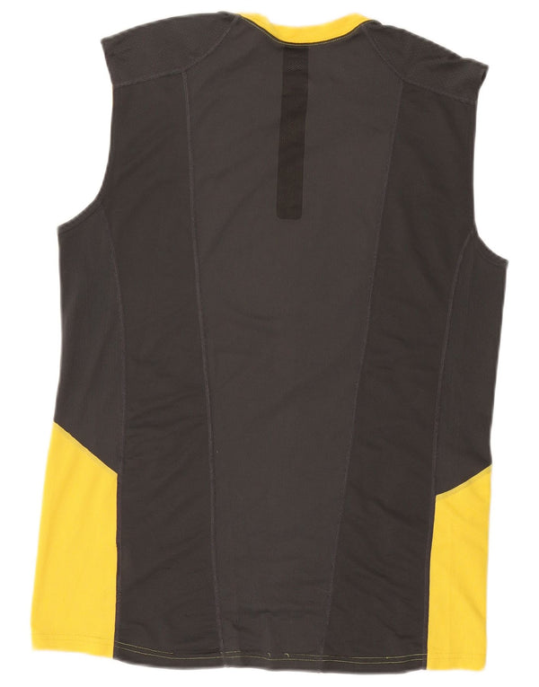 Camiseta sin mangas Dri Fit para hombre Nike Poliéster color block amarillo pequeño