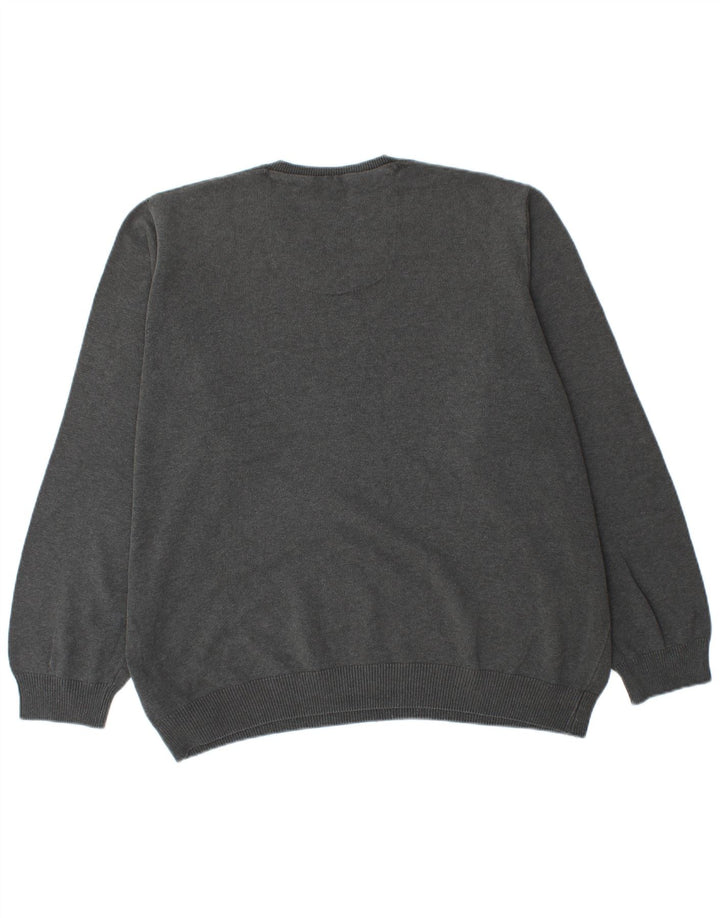 Marks & Spencer - Jersey para hombre con cuello en V y corte regular, talla 2XL, algodón gris