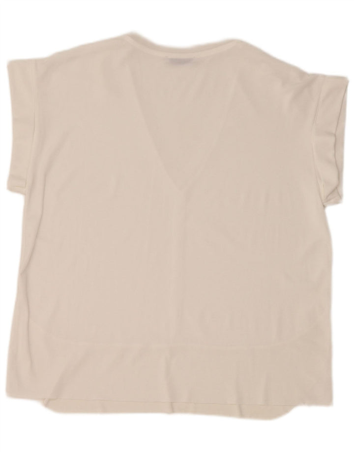 ZARA Womens T-Shirt Top UK 16 Large White