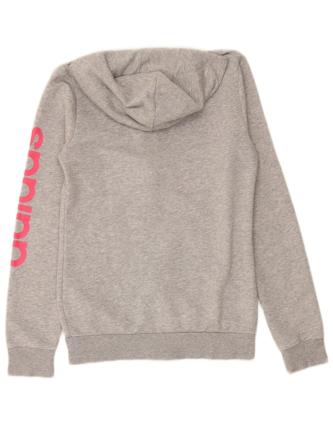ADIDAS Sudadera con capucha y cremallera gráfica para niñas 13-14 años Algodón gris