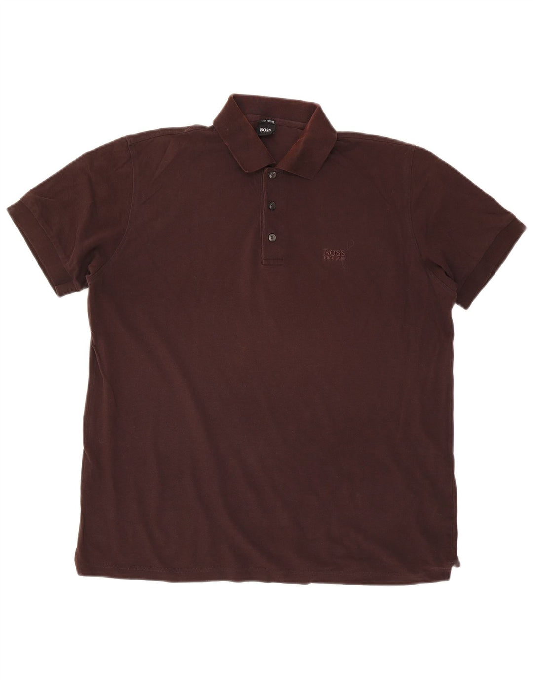 Hugo Boss Polo para hombre de algodón marrón grande
