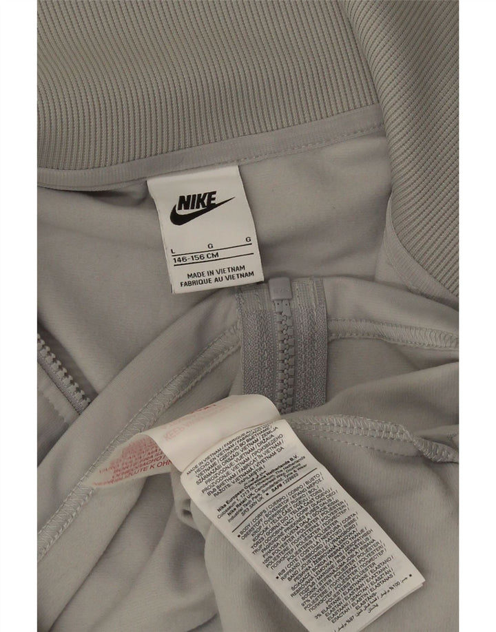 Nike Chaqueta corta de chándal para niñas 12-13 años Grande Gris Poliéster