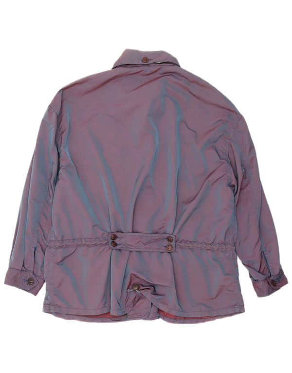 Chaqueta utilitaria vintage de gran tamaño para mujer IT 44 Poliamida azul medio