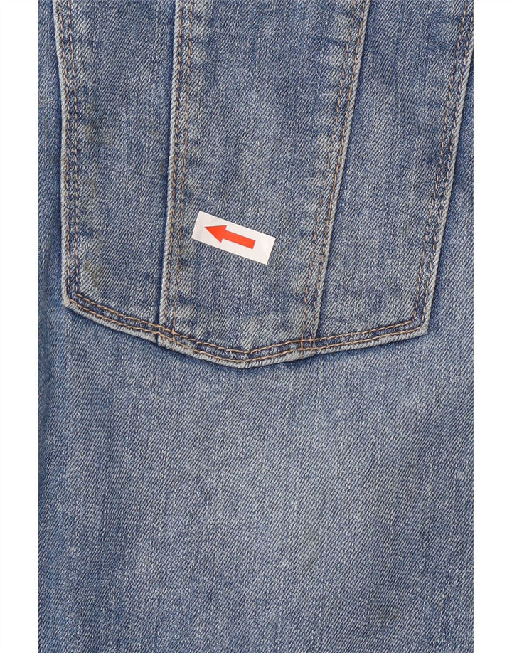 Pantalones cortos de mezclilla con peto desgastados para mujer de Fat Face UK 12 Medium W32 Azul