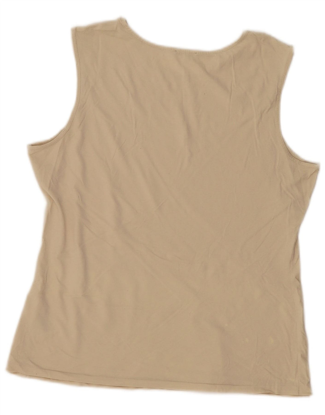 Camiseta sin mangas para mujer Jigsaw UK 44 Algodón beige medio