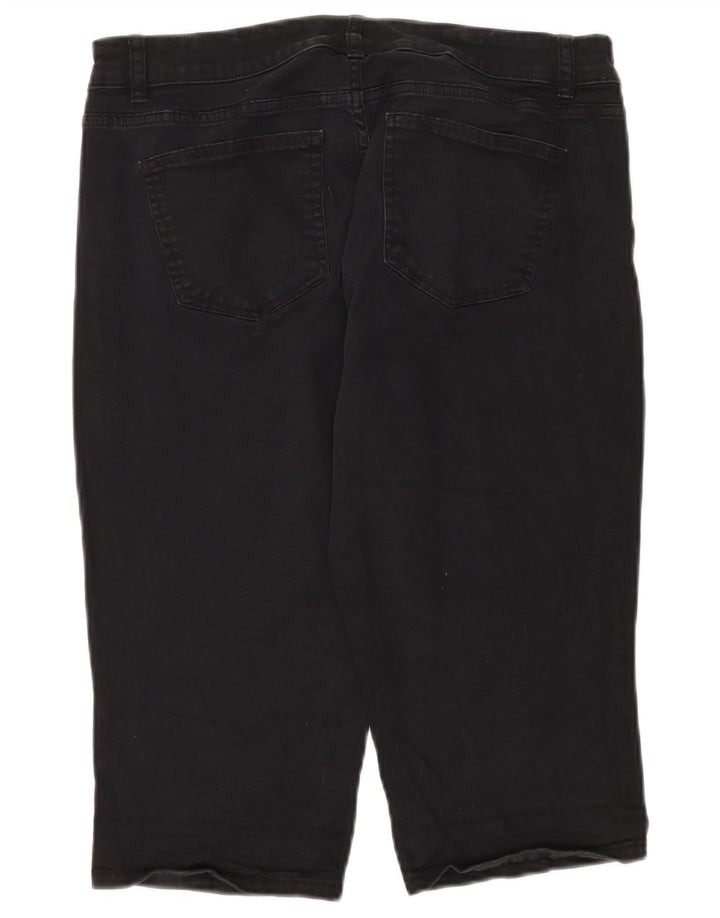 CHAPS Bermudas para mujer US 12 grande W34 algodón negro