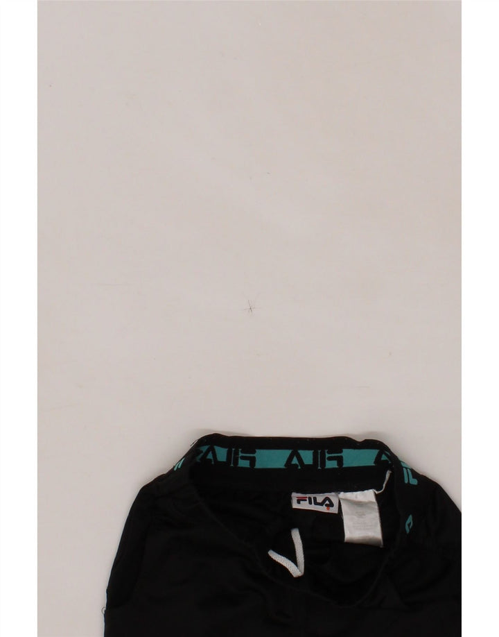 FILA Girls Tracksuit Trousers 7-8 Years  Black Polyester Vintage Fila and Second-Hand Fila from Messina Hembry 