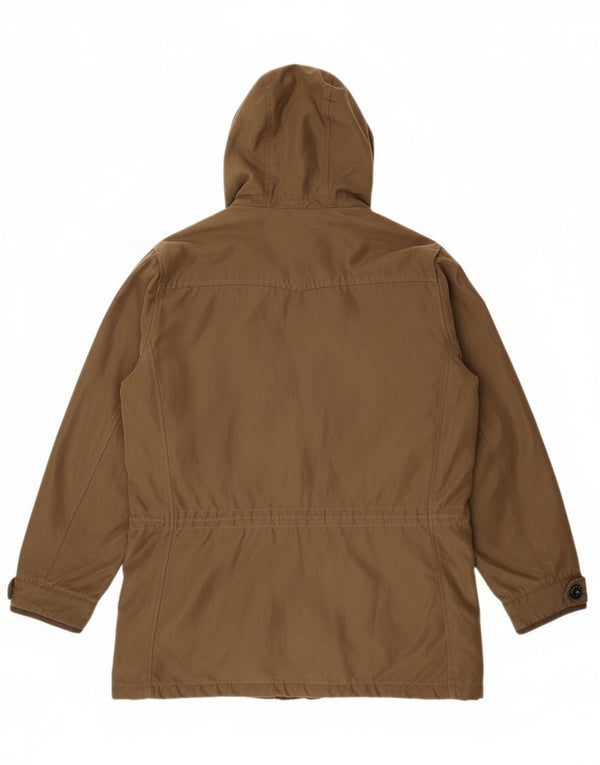 Musto Parka con capucha y cremallera para mujer UK 46 Grande Caqui Poliéster Clásico