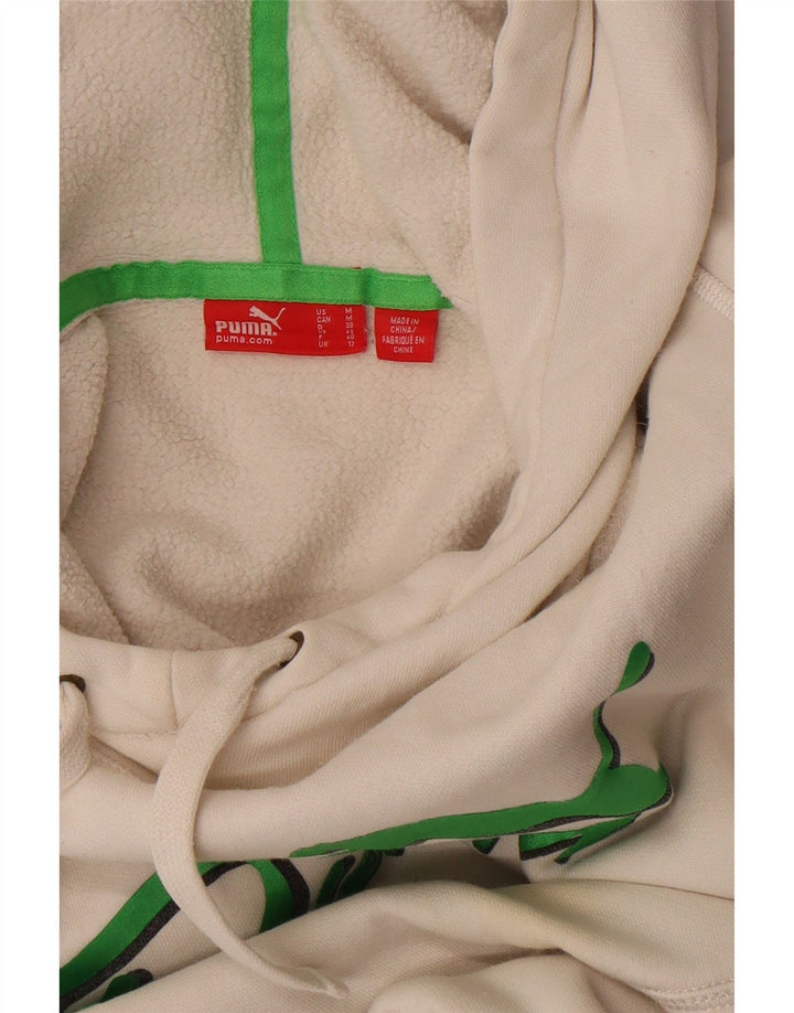 Puma Mujer Graphic Sudadera con capucha Jumper UK 12 Medium Blanco