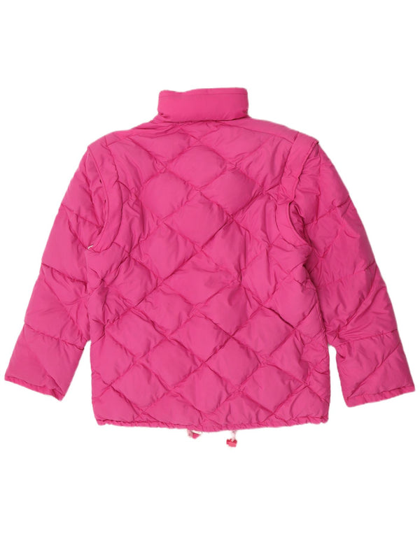 Dolomite Chaqueta acolchada reversible para hombre, ajuste holgado, UK 36, poliéster rosa pequeño