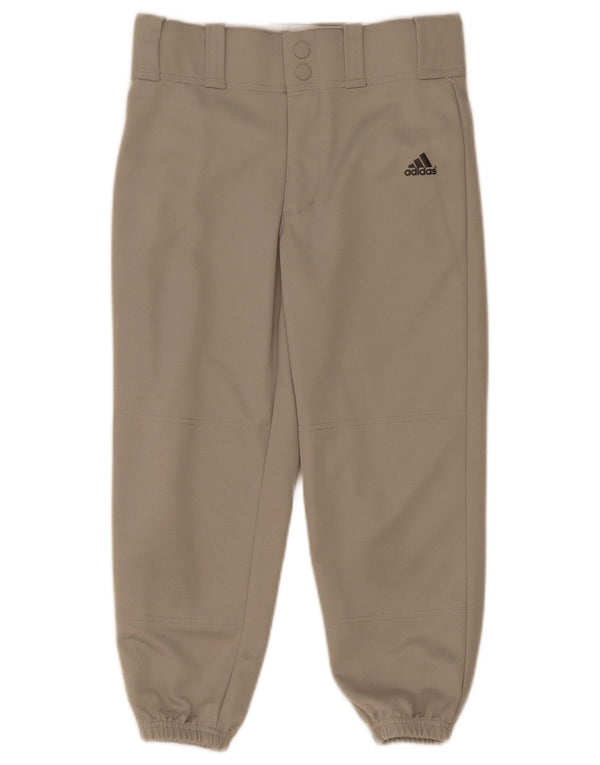 Adidas Chicos Capri Chándal Pantalones Joggers 8-9 Años Pequeño Gris Poliéster