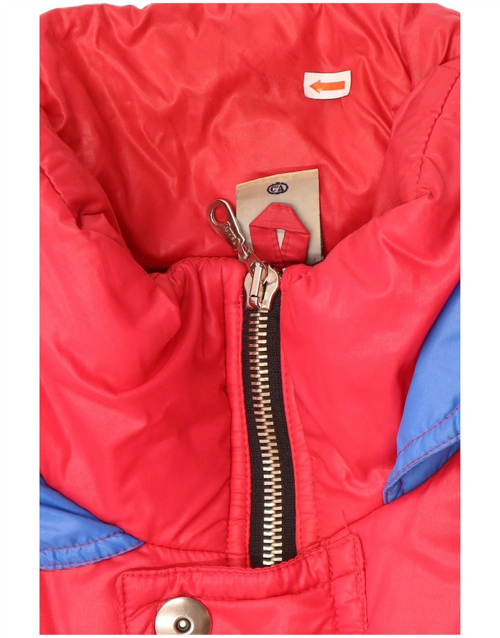 C&A Mens Graphic Padded Jacket IT 52/54 Large Red Nylon
