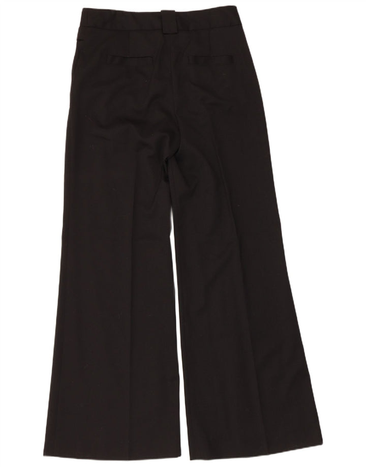 Zara Pantalón chino acampanado para mujer EU 40 Medium W30 L32 Negro