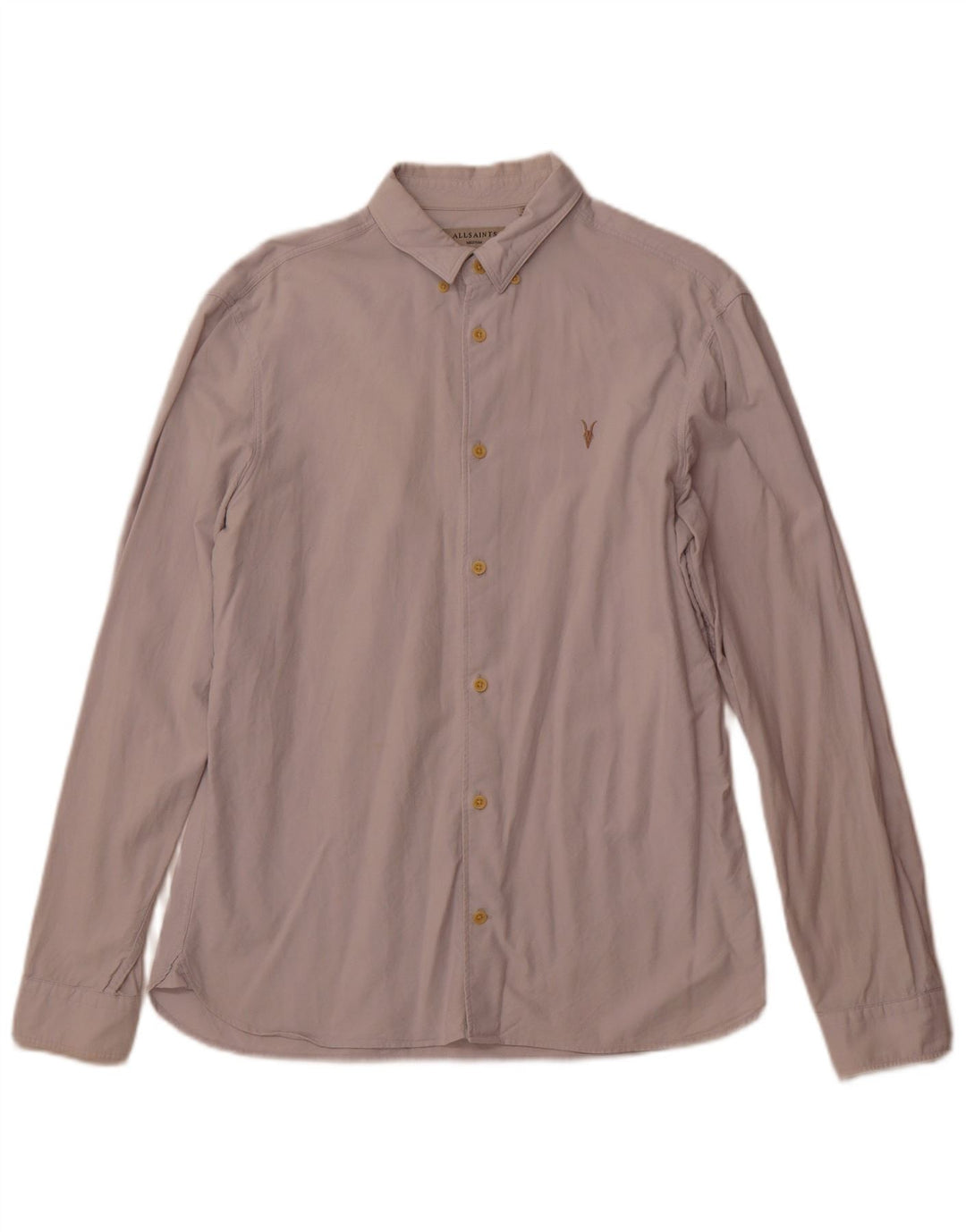 Camisa All Saints Hombre Algodón Blanco Roto Medio