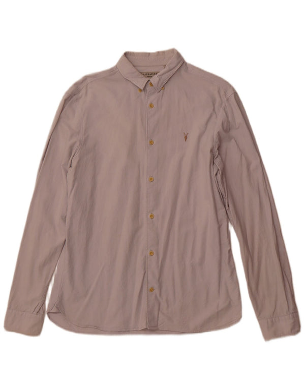 Camisa All Saints Hombre Algodón Blanco Roto Medio