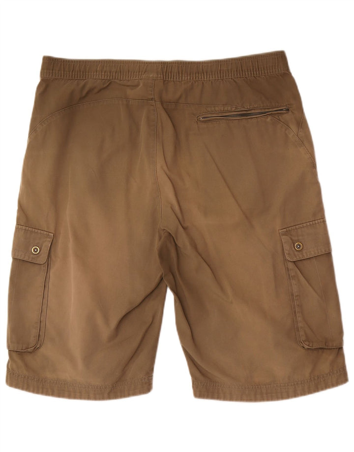 Adidas Hombre Pantalones Cortos Cargo Mediano W32 Marrón