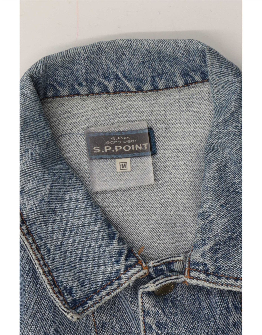Vintage hombres chaqueta de mezclilla Reino Unido 38 azul medio