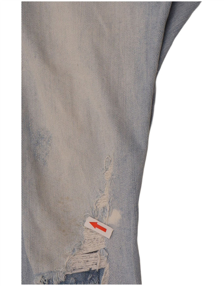 Zara Jeans ajustados desgastados para hombre EU 42 Large W32 L26 Azul