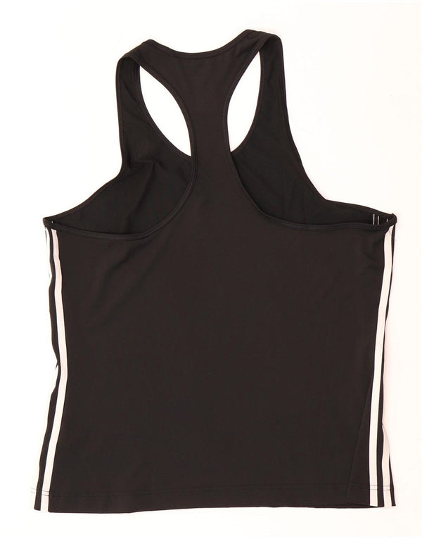 ADIDAS Mujer Climalite Chaleco Top UK 20/22 XL Negro Poliéster